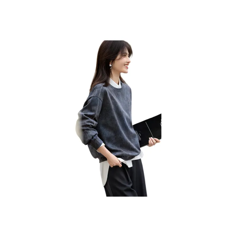 XWI Sweatshirt Women's Blended Blue-0
