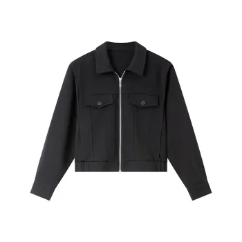 VIMLY Cropped Coats Women's Black