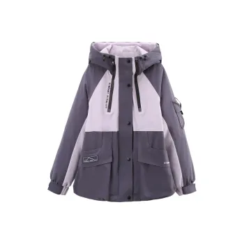 A Paradise For Awakening Down Jacket Women's Gray Purple