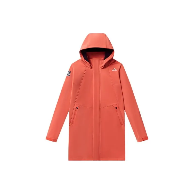 PELLIOT Waterproof And Windproof Mid Length Windbreaker Jacket Women's-1