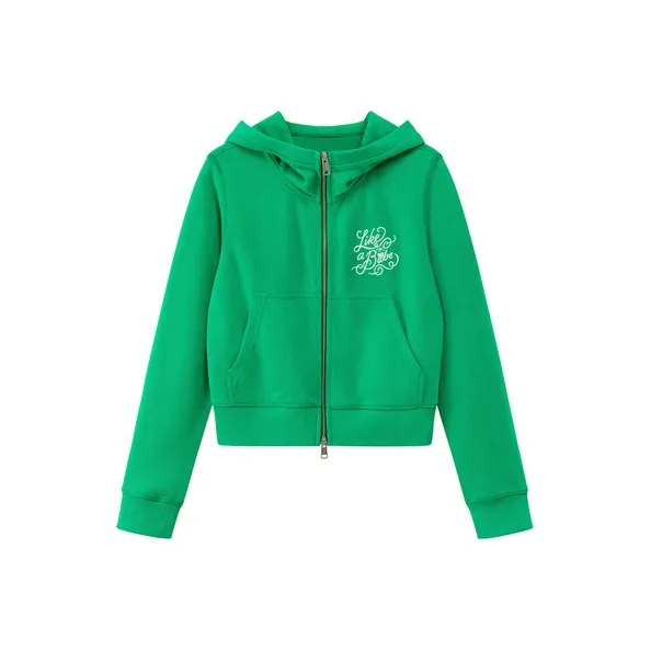 CHUU Cropped Coat Women's Forest Green-0