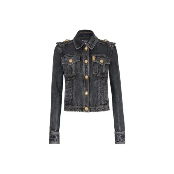 BALMAIN Denim Jacket Women's Black