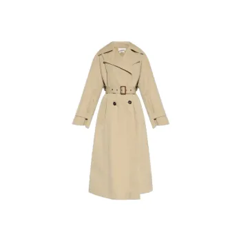 Alexander McQueen Double Breasted Belted Trench Coat