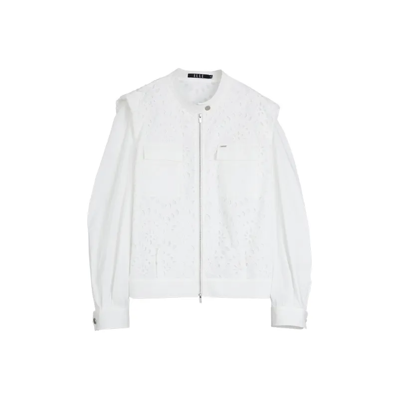 ELLE Cropped Coat Women's White-0