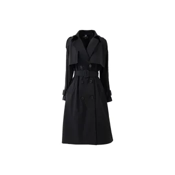 SOON FLOWER Trench Coat Women's Black