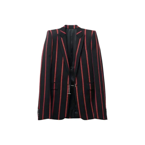 Alexander McQueen T Bar Chain Fastened Striped Blazer