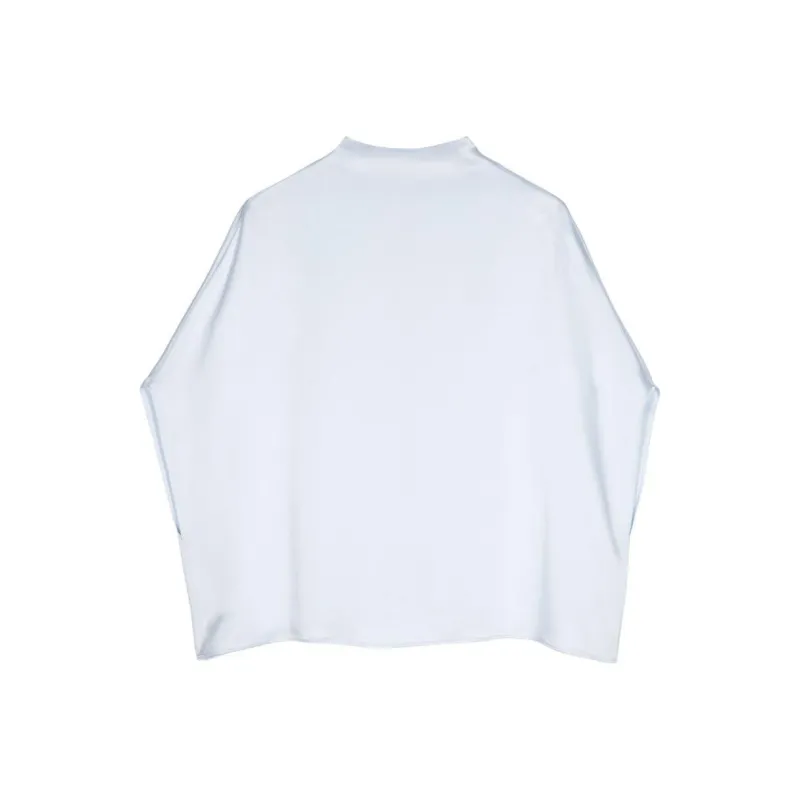LAPOINTE Cape-design Satin Blouse-0