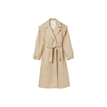 Sandro Trench Coat Women's Beige Yellow