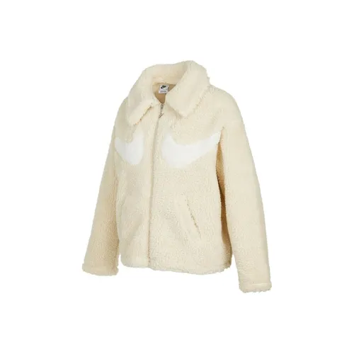 Nike Swoosh Women'ss Full Zip Jacket Asia Sizing Rattan/Sail