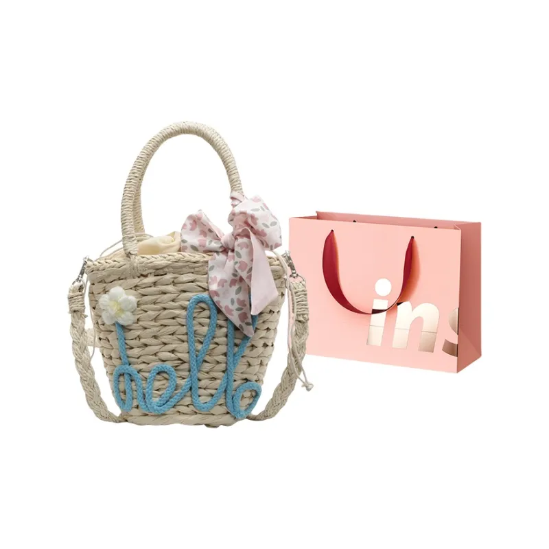 WHEELY BABY+ Straw Woven Shoulder Bag, Handbag Regular Women's Multicolor-13