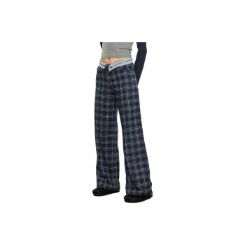HUFFNPUFF Casual Pants Women's Plaid Color