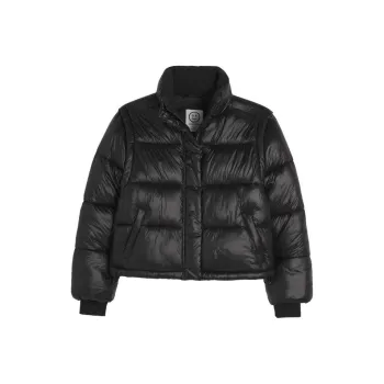 Hollister Puffer Jacket Women's Reflective Black