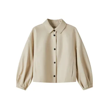FINITY Leather Jackets Women's Beige