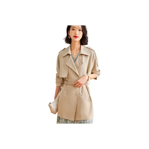 Itisf4 Trench Coat Women's Khaki