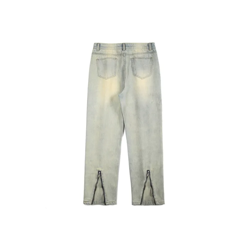 CELUCASN Jeans Unisex Yellow Mud-1