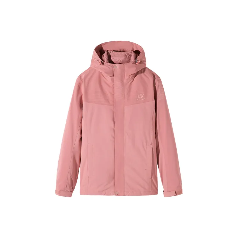 Tectop Waterproof And Windproof To Keep Warm Windbreaker Jacket Women's Coral Pink-0