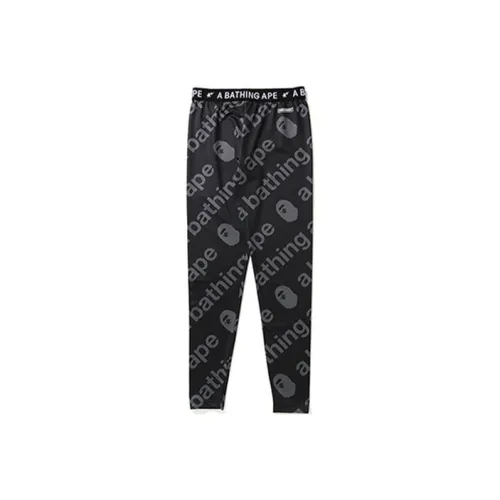 A BATHING APE Head Series Casual Pants Women's Black