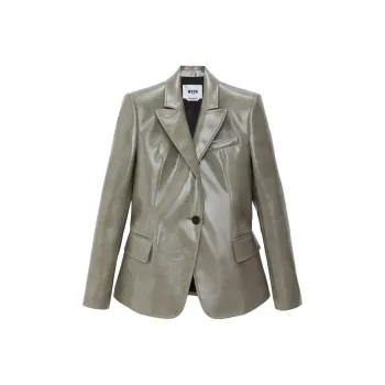 MSGM Faux leather Blazer