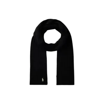 Polo Ralph Lauren Logo Embroidered Cable Knitted Scarf