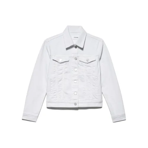 check-print SS23 Denim suede Women's White