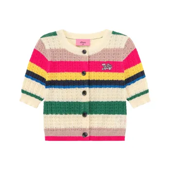 CHUU Cropped Coats Women's Rainbow Stripes