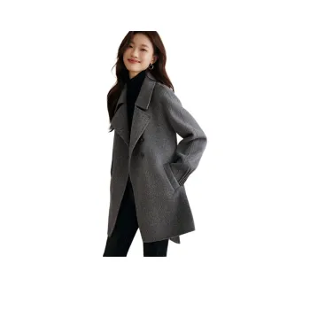 Mo Han Yi Mei Coats Women's Gray