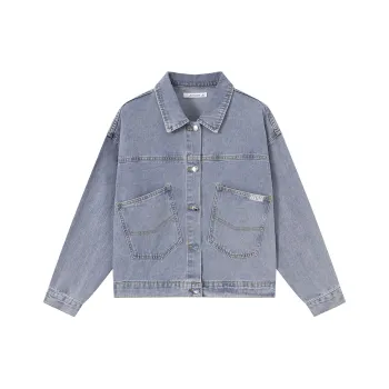 JEANSWEST Denim Jackets Women's Light Blue