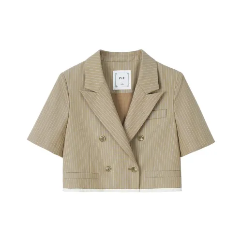 Pit Business Suit Women's Brown White Stripes