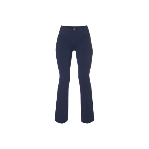 Victoria's Secret Power Bootcut Wrap Waist Workout Pants/Navy Blue Casual Pants Women's Marine Blue