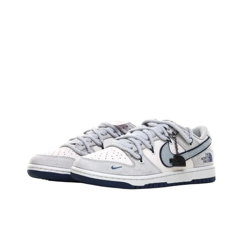 THE NORTH FACE x Nike Dunk SB Anti Slip Wear Resistant Low Top Skateboard Shoes Unisex Gray Blue-2