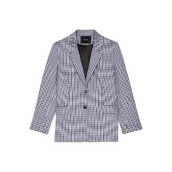 Maje Plaid check Single breasted Blazer