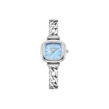 WSK Mechanical Movement Stainless Steel Watchband Watch Women's Watch Mother of Pearl Color Watch Dial