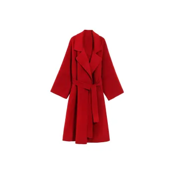 DEAR DEER PUFF Lapel Coat Cashmere Warm Women's