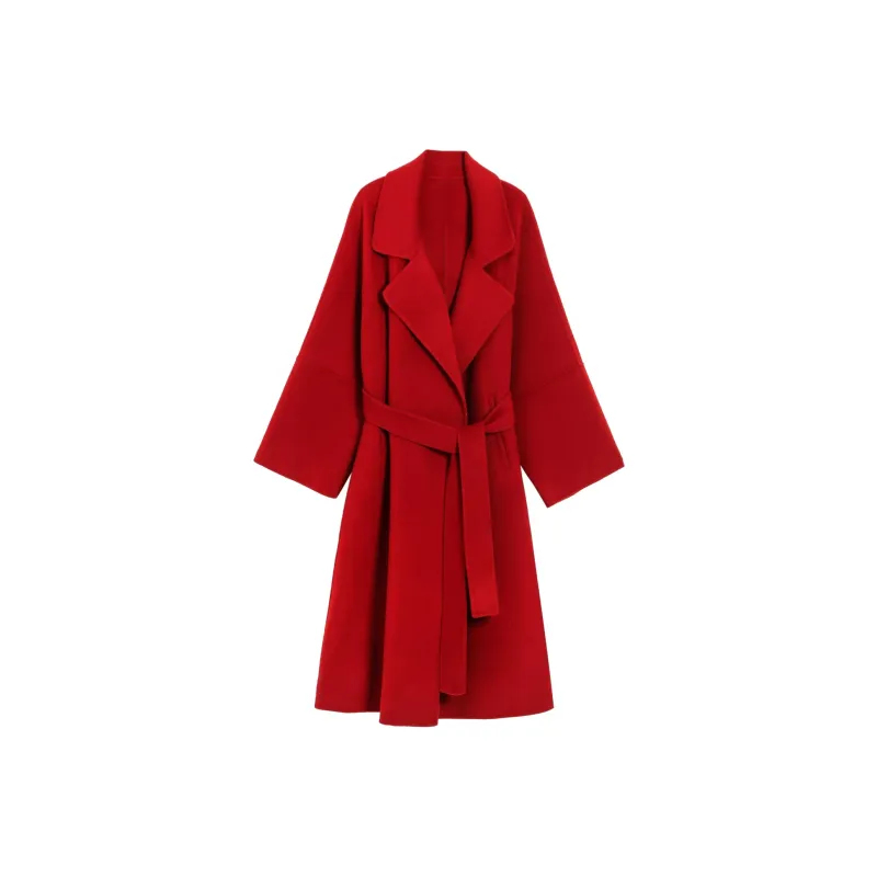 DEAR DEER PUFF Lapel Coat Cashmere Warm Women's-0