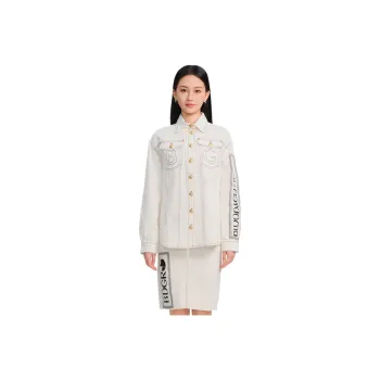 Blood Glitter Denim Jacket Women's White
