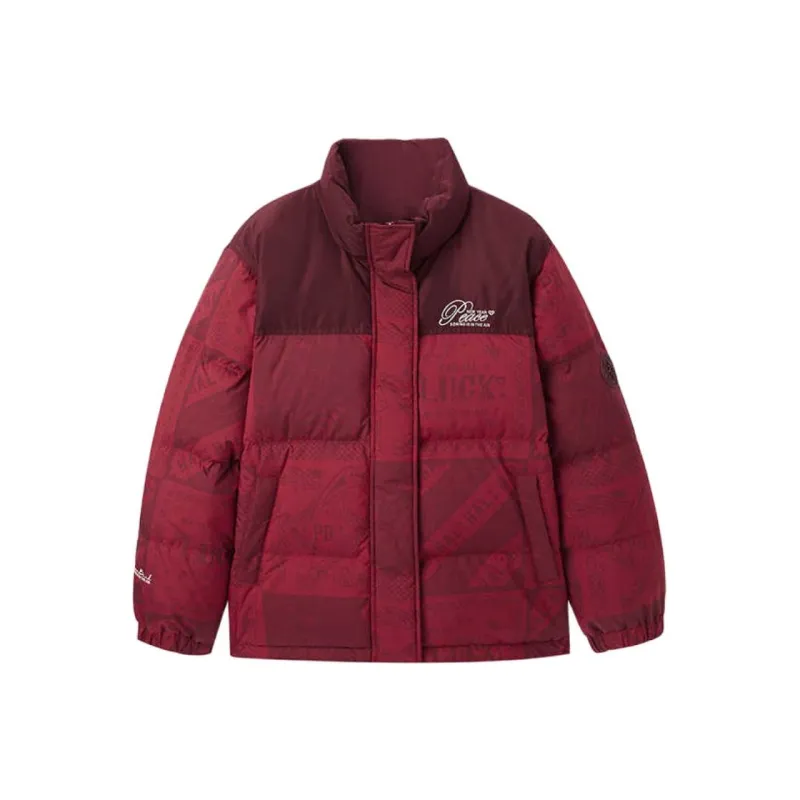 PEACEBIRD New Year Down Jacket Women's China Red-0