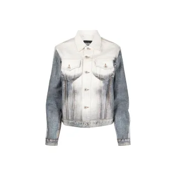 YProject x Jean Paul Gaultier Denim Jacket Women's Blue & White