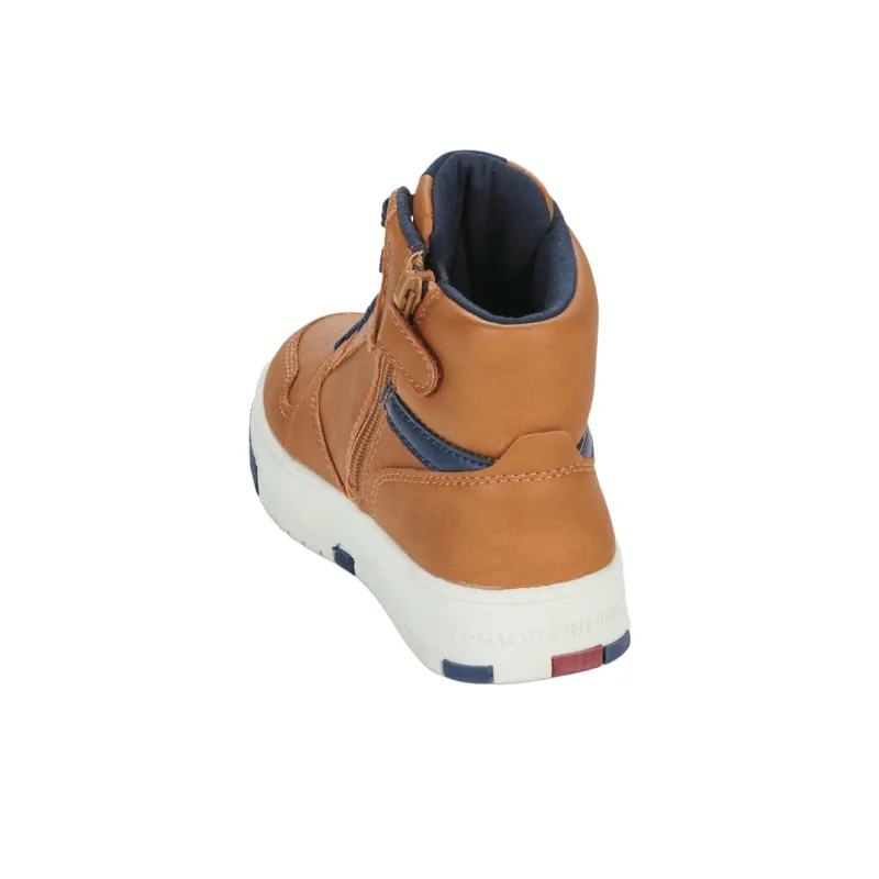 Tommy Hilfiger High Top Skateboard Shoes Women's Brown-5