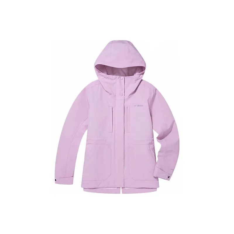 Columbia City Outdoor Collection Waterproof And Windproof To Keep Warm Windbreaker Jacket Women's Light Purple-0