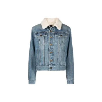 SAINT LAURENT Denim Jackets Women's Blue