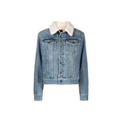 SAINT LAURENT Denim Jackets Women's Blue
