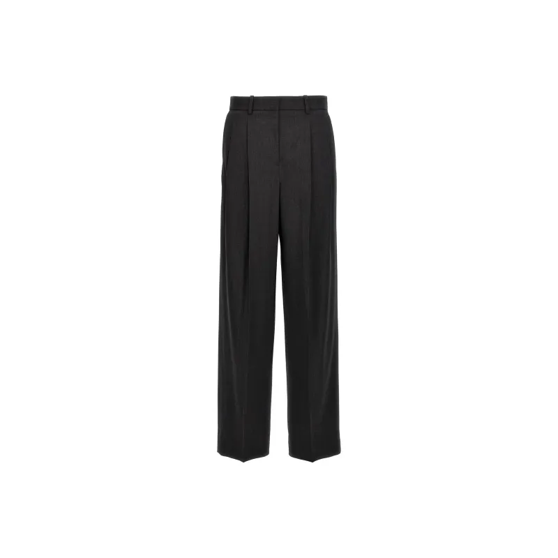 THEORY Double Pleated Loose Leg Pants-0