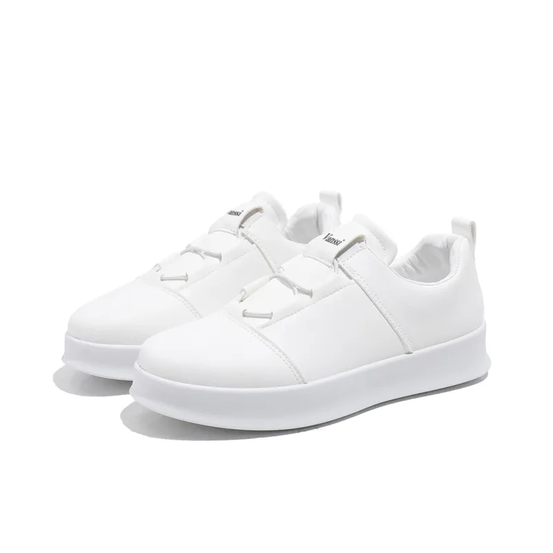 VANSSI Low Top Black Casual Sports Skateboard Shoes Men's-12