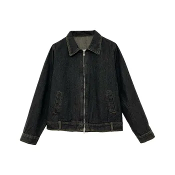 Icicofficial Denim Jacket Women's Cool Black