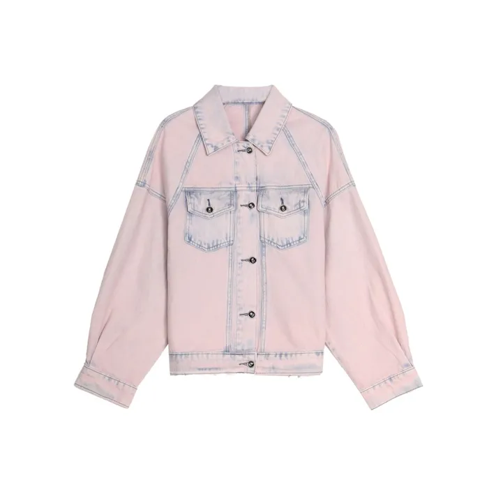 SETIROM Cropped Coats Women's Pink Purple-0