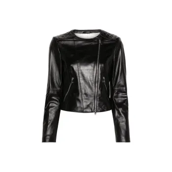 Patrizia Pepe Zip up Leather Jacket