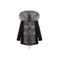 Black+Deep Blue Golden Island Fox Fur