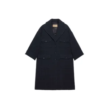 GUCCI Velvet Jackets Women's Dark Blue