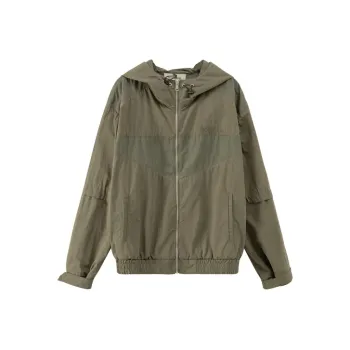 NO ONE ELSE Cropped Coats Unisex Gray Green