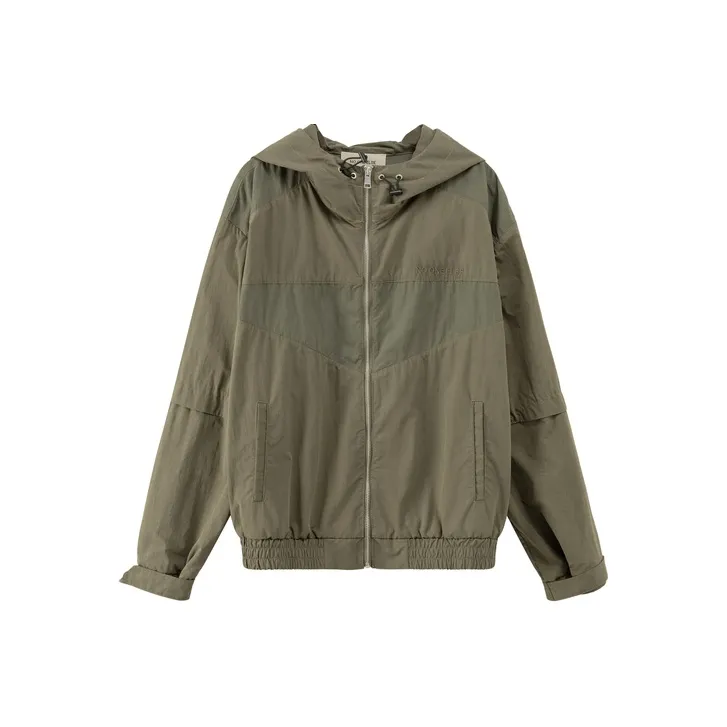 NO ONE ELSE Cropped Coats Unisex Gray Green-0